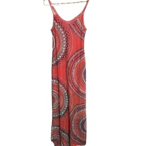 los Angeles Colorful Spaghetti Strap Maxi Dress Size M